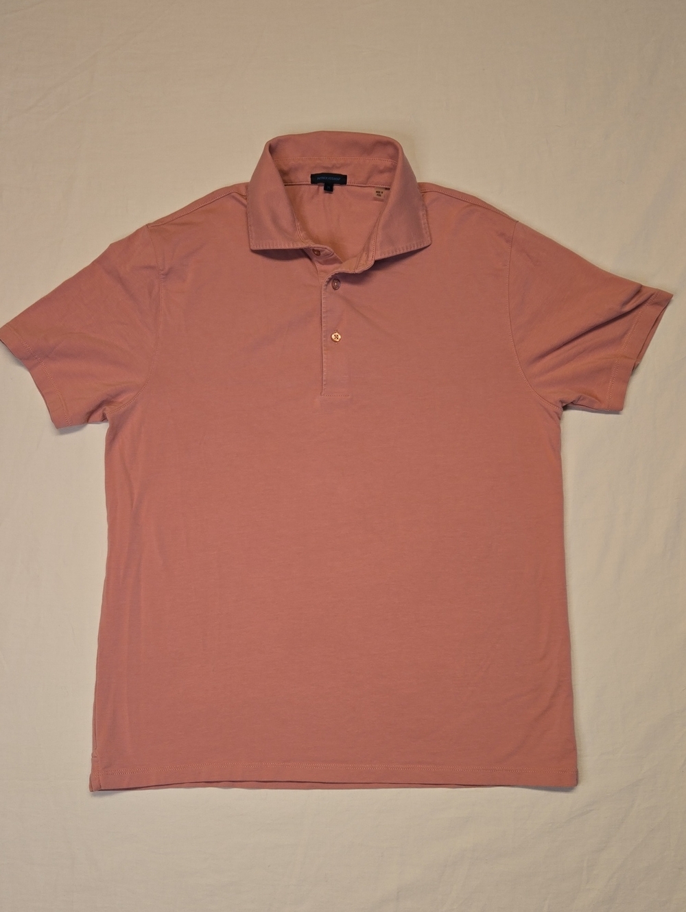 Patrick Assaraf Dusty Pink Short Sleeve Pima Cotton Polo Shirt